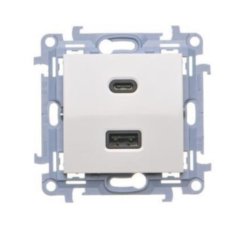 SIMON10 biały CEC2CAQ.01/11 Ład. 2xUSB A+C 30W