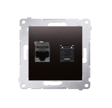 SIMON54 antracyt D62.01/48 Gn. 2xRJ45 kat.6