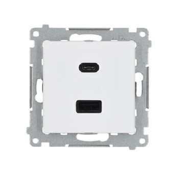 SIMON54 biały DEC2CAQ.01/11 Ładowarka USB C+A