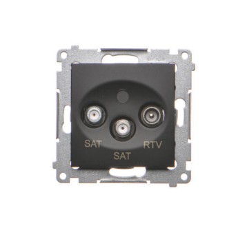 SIMON54 czarny DASK2.01/49 Gn. TV-SAT-SAT