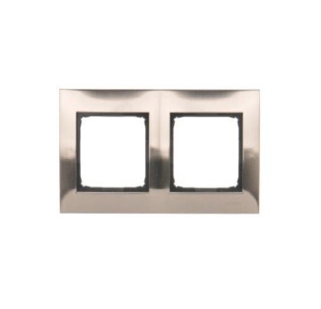 SIMON54 inox metal DR2/61 Ramka 2-krotna
