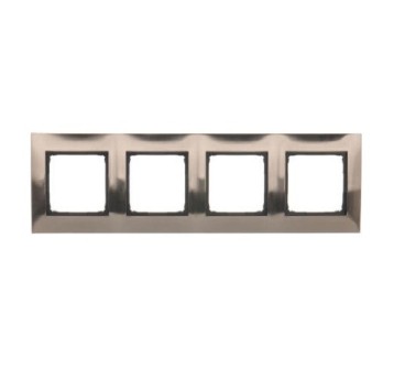 SIMON54 inox metal DR4/61 Ramka 4-krotna