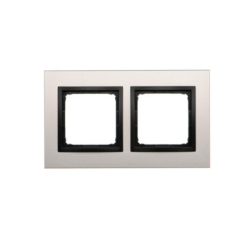 SIMON54 satynowa noc metalowa DRN2/81 Ramka 2-kr.