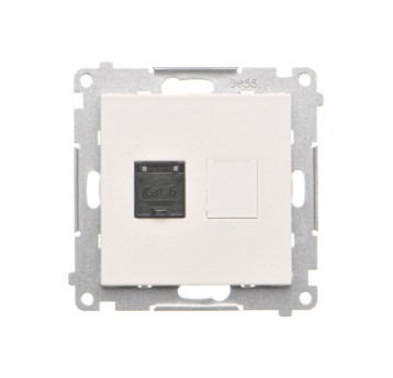 SIMON55 biały T61.01/111 Gn. 1x RJ45 kat.6
