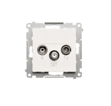 SIMON55 biały TASK.01/111 Gn.RTV-SAT końcowe