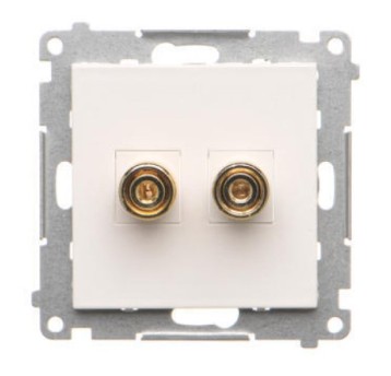 SIMON55 biały TGL.01/111 Gniazdo głośn. pojed.