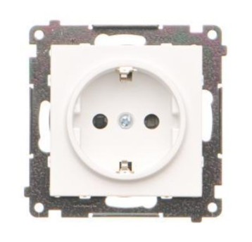 SIMON55 biały TGSZ1CZ.01/111 Gn. Schuko kpl.