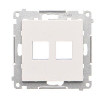 SIMON55 biały TKP2.01/111 Pokrywa gn. 2xRJ