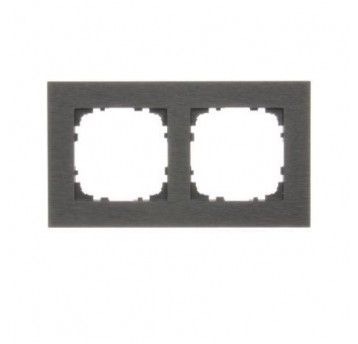 SIMON55 czarny inox metal TRN2/190 Ramka 2-kr