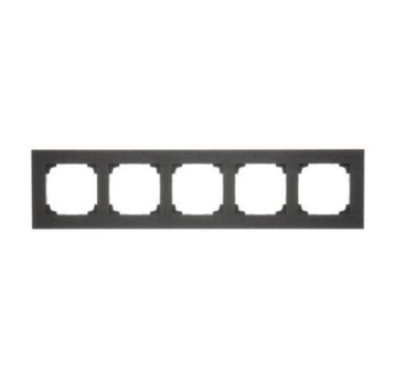 SIMON55 czarny inox metal TRN5/190 Ramka 5-kr