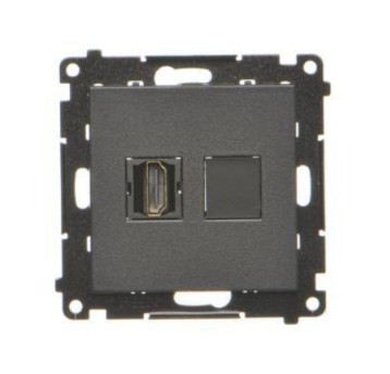 SIMON55 czarny TGHDMI.01/149 Gn. HDMI poj.