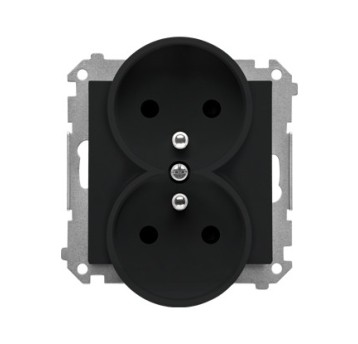 SIMON55 czarny TGZ2MCZ.01/149 Gniazdo podw. zu