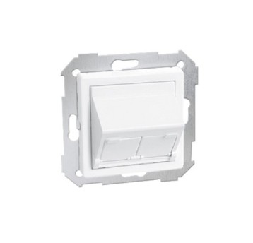 SIMON82 biały Pokrywa gniazda 2xRJ 82579-30