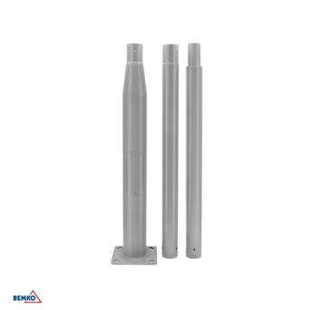 Słup ośw. składany 3m 160x160mm fi60mm szary BEMKO