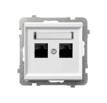 SONATA biały GPK-2R/K/m Gn. 2xRJ45 b/r OSPEL