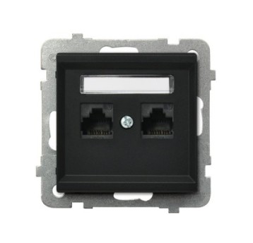 SONATA czarny met. GPK-2R/K/m/33 Gn. 2xRJ45 OSPEL