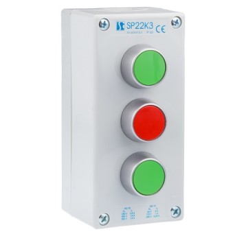 SP22K3\02-2 Kaseta kpl. 3-otwo. IP65 SPAMEL 065338