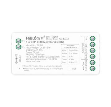 SPIR5 Sterownik 5w1 LED cyfrowy 5V-24V 10A Miboxer