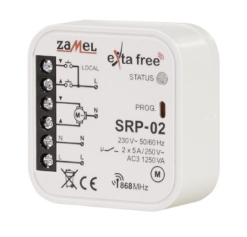 SRP-02 Sterownik rolet w puszkę 230V bezprz.ZAMEL