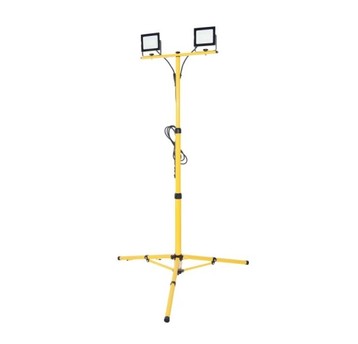 Statyw podwójny żółty + 2x100W ECOlight EC79928