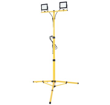 Statyw podwójny żółty + 2x50W ECOlight EC79905