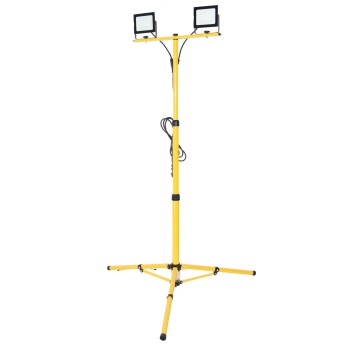 Statyw podwójny żółty + 2x50W ECOlight EC79905