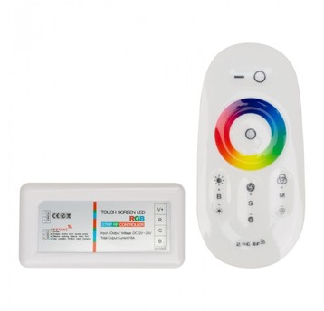 Sterownik RGB RF 3x6A 12V/24V DC biały ECO EC79777