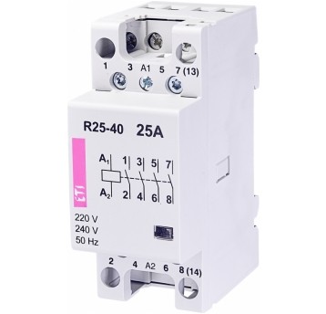 Stycznik 230V 25A AC 4Z0R 2P R25-40 ETI 903432