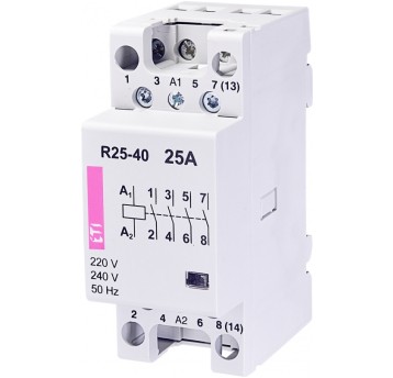 Stycznik 230V 25A AC 4Z0R 2P R25-40 ETI 903432