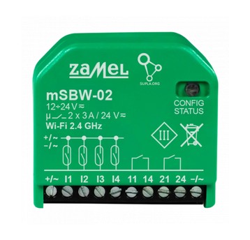 SUPLA mSBW-02 Sterownik bramowy 2-kan. Wi-Fi ZAMEL