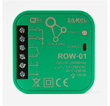SUPLA ROW-01 5A Odbiornik 1-kan. Wi-Fi ZAMEL