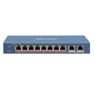 Switch PoE 8-port (8+2) DS-3E0310HP-E HIKVISION