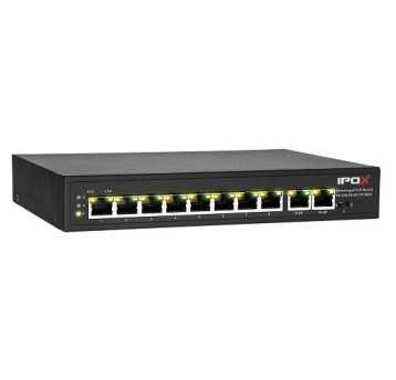 Switch PoE 8-port (8+2) PX-S10-P8-U2-TP100HI IPOX