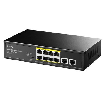 Switch PoE 8-port (8xFE,2xUplink) FS1010P CUDY