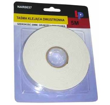 Taśma dwustronna piankowa 5m/20mm REBEL NAR0037