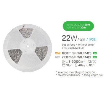 Taśma LED IP20 300SMD3528 2Y ciepła 30m SPE 572089