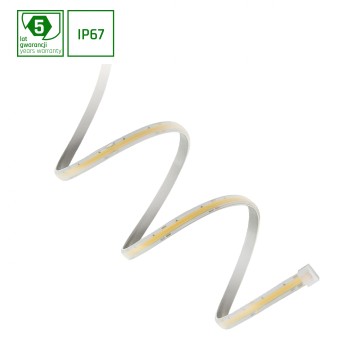 Taśma LED IP67 COB 24V WW 5m 55W 5Y SPECT 587236