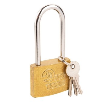 TOP TOOLS KŁÓDKA Z DŁUGIM JARZMEM 40mm 2 KLUCZE