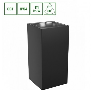 TORRE Opr. ogrod. 18W CCT czarna kwadratowa IP54