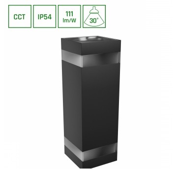 TORRE RING 18W CCT czarna kwadr. IP54 SPEC 153270