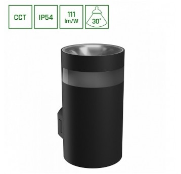 TORRE RING 9W CCT Opr. ogrod. czarna okrągła IP54