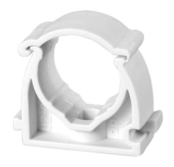 Uchwyt zamykany do rur UZ-37 biały Stróża