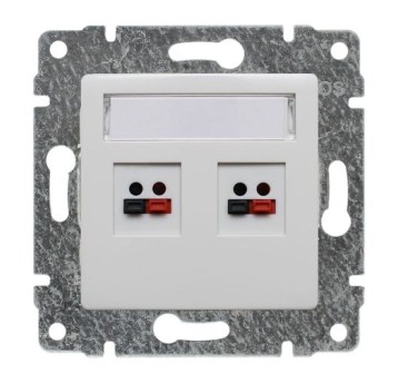 VENA biały Gniazdo głośnik.podw. b/r 510471 KOS