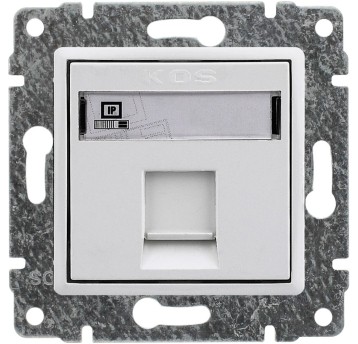 VENA biały Gniazdo komp. 1xRJ45 b/r 510465 KOS