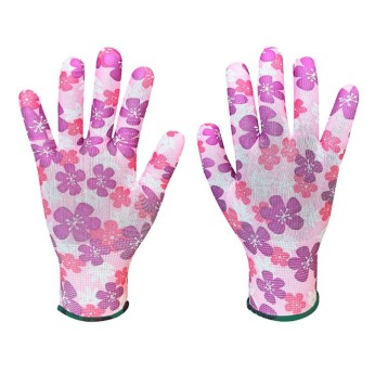 VERTO Rękawice ogrodowe, wzór kwiatki 9" 97H148