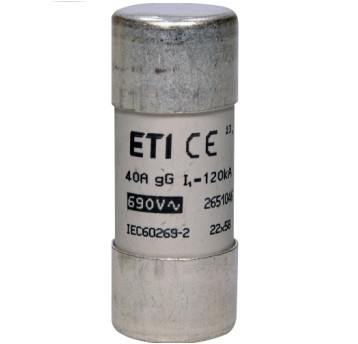 Wkładka cylindr. CH22 22x58 40A gG ETI 095220