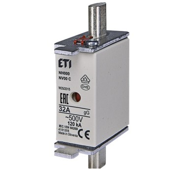 Wkładka mała BM WT-00C gG 32A K NH000 ETI 287124