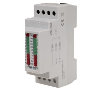 WN-723 Wskaźnik napięcia 3faz. szyna 2mod. F&F
