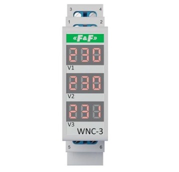 WNC-3 Wskaźnik napięcia 3faz. 1mod. TH35 F&F