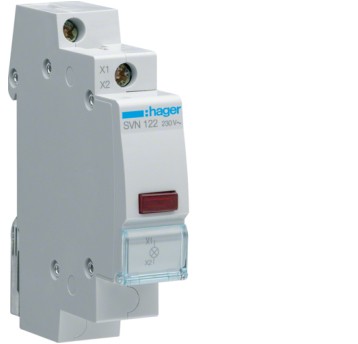 Wskaźnik zasilania 1xLED czerw. SVN122 230V HAGER